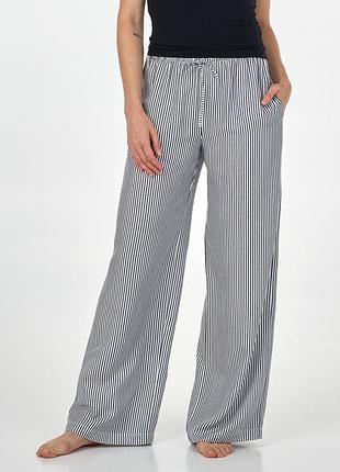 Штани женские ellen blanca ltb 88/04/03 в полоску домашние трикотажные черно-белые xl
