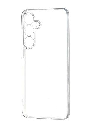 Чехол силиконовый silicone case ws для samsung galaxy s25 fe прозрачный с защитой камеры