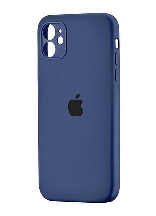 Чохол силіконовий silicone case square для iphone 11 pro захист камери з посиленими кутами синій