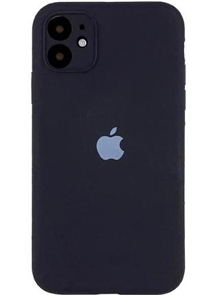 Чехол graphite накладка силиконовый для iphone 11 защита камеры черный