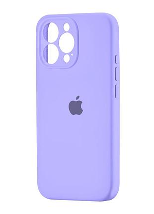 Чехол силиконовый square case для iphone 16 pro max защита камеры лавандовый