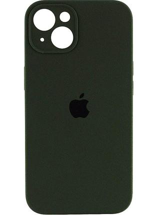 Чехол силиконовый square protected для iphone 13 оливковый с защитой камеры