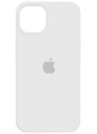 Чехол силиконовый full cover для iphone 13 pro max защита камеры белый