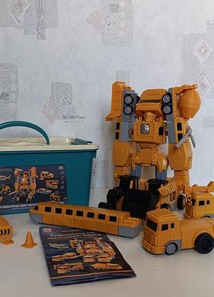 Бу магнітний робот-трансформер «engineering car deformation mecha» + бокс з нюансом