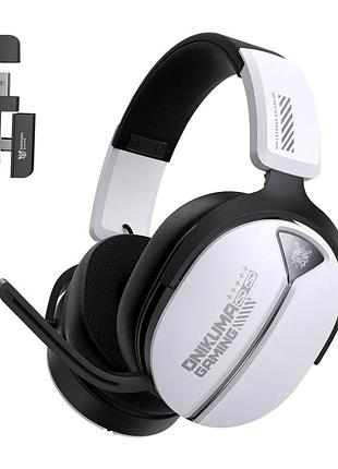 Наушники onikuma белые с подключением 3.5 мм и usb для игр модель gt887