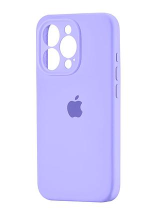 Чохол силіконовий silicone case square для iphone 16 pro захист камери лавандовий