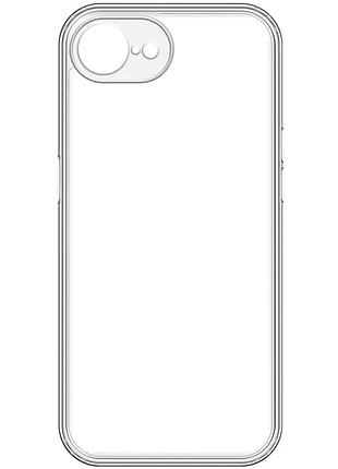 Чохол силіконовий silicone case ws для iphone 17e прозорий із захистом камери