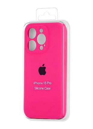 Чехол силиконовый square protected camera для iphone 15 pro розовый с защитой камеры 2