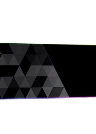 Коврик для мышки и клавиатуры rgb 300x800 мм 13 режимов подсветки черный серый onikuma mp006
