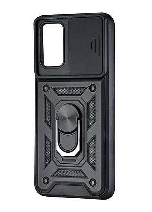 Чехол full protection поликарбонатный с кольцом подставкой для xiaomi redmi note 9 4g redmi 9t redmi 9 power черный