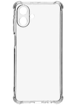 Чехол силиконовый противоударный для samsung galaxy a07 4g прозрачный с защитой камеры