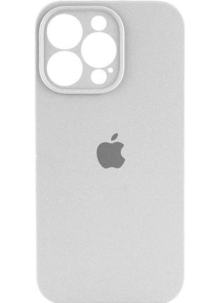 Чехол силиконовый silicone case square для iphone 13 pro защита камеры белый