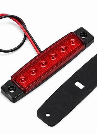 Фонарь габаритный led красный 12-24v 6-smd 96*20*8 мм (1-шт)