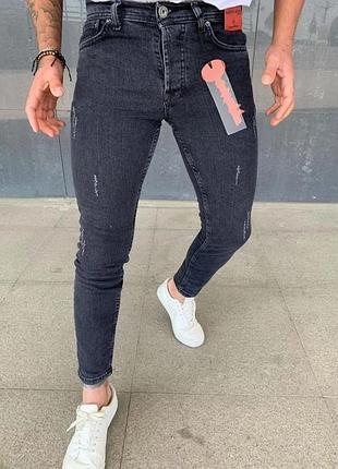 Джинсы мужские martin skinny m-766, серые