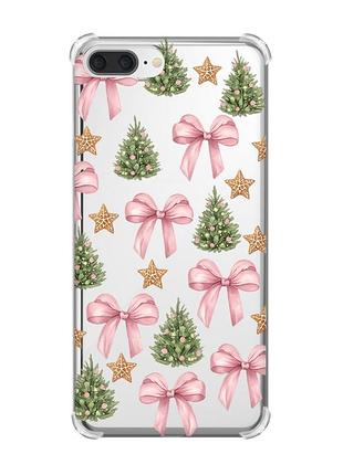 Чехол с утолщёнными углами на apple iphone 7 plus/ 8 plus рождественский фон (принт 427)