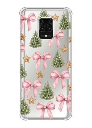 Чохол з потовщеними кутами на xiaomi redmi note 9 pro/ 9s/ 9 pro max різдвяний фон (принт 427)