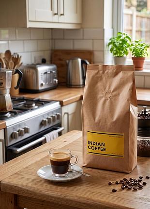 Кава мелена indian coffee typica 60% арабіка / 40% робуста, 1 кг