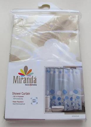 Штора для ванной miranda herbarium бежевая
