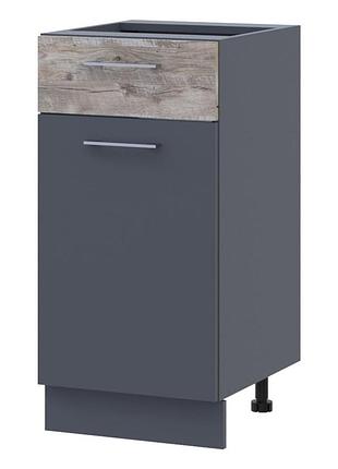 Кухонный модуль нижний doros лея ня82_40 40х46,6х82 см графит/дуб клондайк (drs-011373)