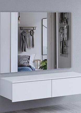Комплект мебели doros левия + зеркало белый 100х32х100 (42005235)