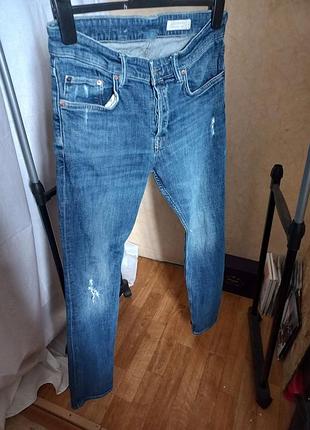 Мужские джинсы скинни allsaints cigarette damaged оригинал (размер w30)