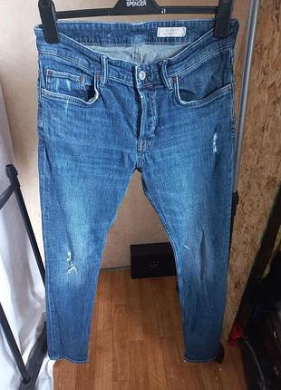 Мужские джинсы скинни allsaints cigarette damaged оригинал (размер w30)