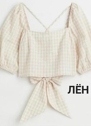 Топ із домішкою льону м h&amp;m