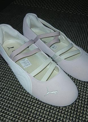Балетки розовые новые puma speedcat ballet sd wns whisp of pink-pwhite-w white