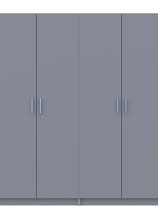 Шкаф для одежды doros промо серый 2+2 дсп 180х48х204 drs-011630 (80737766)