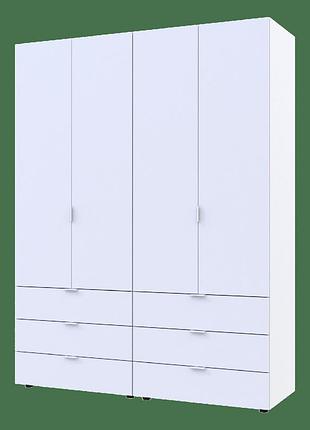 Комплект шкафов для одежды doros гелар (2 шт.) 155х49,5х203,4 см белый (drs-011104)