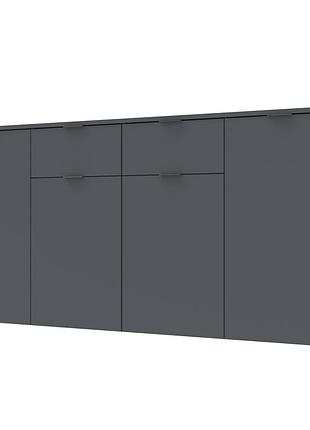 Комод в гостиную doros рон 7 160х38х81 см графит (drs-011305)