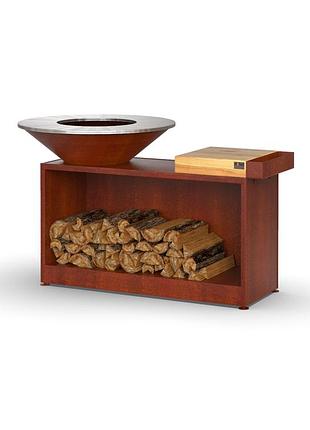 Мангал-барбекю holla grill rust wide большая открытая тумба