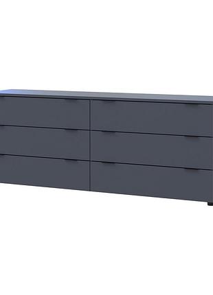 Комод doros рон 9 графит 6 ящиков 160х38х62 drs-011778 (41516176)