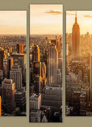 Модульная картина на холсте из 5-ти частей "new york city"