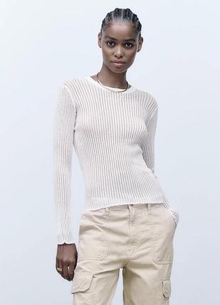 Білий базовий лонг р.s zara