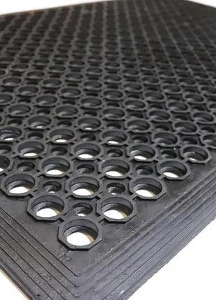 Килимок гумовий стільники 60x90 см брудозахисний horeca