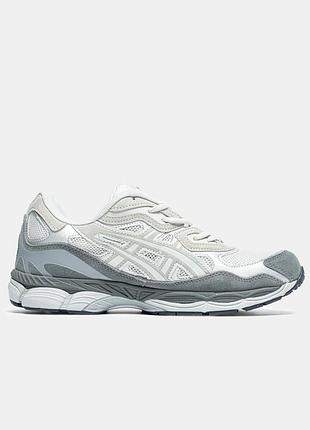 Серые кроссовки унисекс asics gel nyc glacier grey gravel х ассикс 42