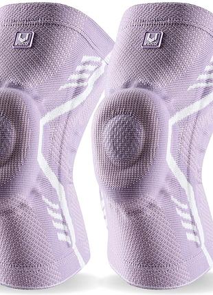 Наколенники с боковыми стабилизаторами vilico 102, эластичные бандажи для поддержки коленного сустава, фиолетовые, размер l, 2 шт.