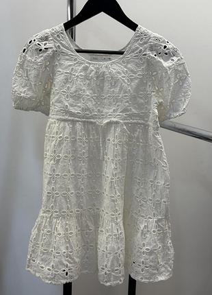 Бавовняна мереживна сукня zara