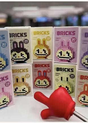 Конструктор bricks labubu фуксия 243 детали 2