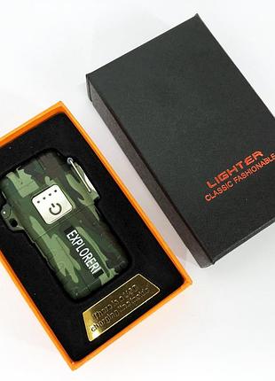 Запальничка імпульсна jl317 explorer, вітрозахисна запальничка, запальничка юсб з гравіюванням