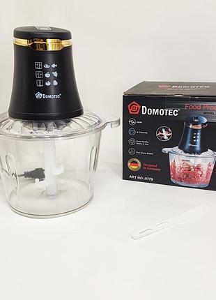 Измельчитель электрический domotec ms-7041, 600вт, 3 л, кухонный блендер с чашей