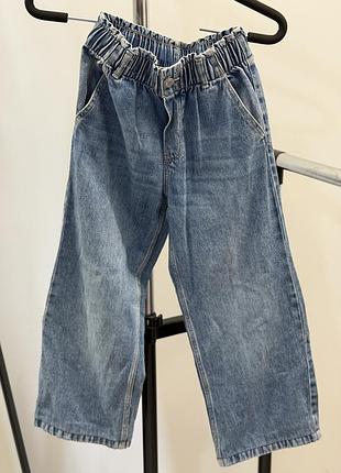 Широкі джинси на дівчинку h&m