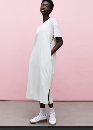 Hm сукня футболка oversize міді плаття спортивного стилю