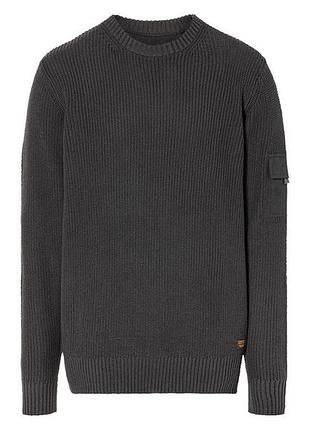Джемпер вязаный с нашивкой для мужчины livergy lidl 453298 xl серый