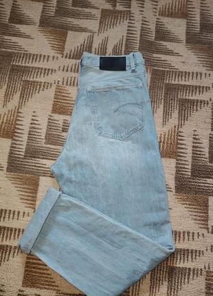 Світло-блакитні джинси g-star raw virjinya slim оригінал під ремонт (арт. d21078)
