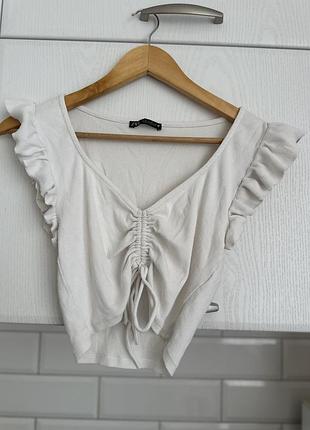 Топ в рубчик zara