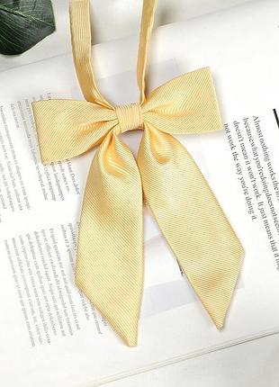 Краватка-метелик аніме косплей на резинці жовта one size