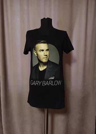Футболка gary barlow чорна унісекс розмір 46-48 бавовна