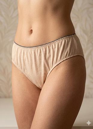 Трусики сліпи бежевого кольору 12 (м), 18+ (2хl). женские трусы 6517